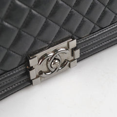 Chanel Old Medium Boy Black Lambskin