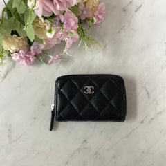 Chanel Zipped Coin Purse Caviar Black