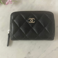 Chanel Zipped Coin Purse Caviar Black