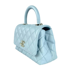 Chanel Mini Coco Handle Light Blue