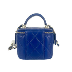 Chanel Mini Vanity Case with Handle Blue