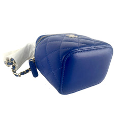 Chanel Mini Vanity Case with Handle Blue