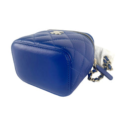 Chanel Mini Vanity Case with Handle Blue