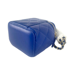 Chanel Mini Vanity Case with Handle Blue