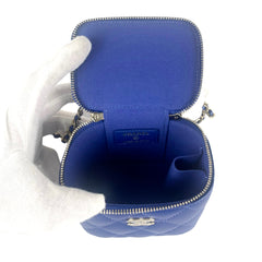 Chanel Mini Vanity Case with Handle Blue
