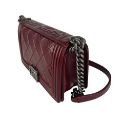 Chanel Old Medium Boy Burgundy