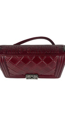 Chanel Old Medium Boy Burgundy