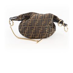 Fendi Mini Chef Chain Tobacco Zucca Canvas Hobo
