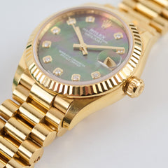 Rolex Datejust 31mm 18k Yellow Gold With Diamonds Dial MOP Face 278278
