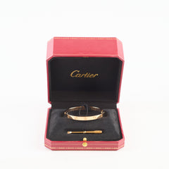 Cartier Love Classic Pink Gold Bracelet Size 17