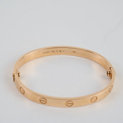 Cartier Love Classic Pink Gold Bracelet Size 17