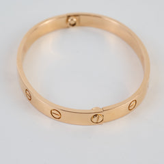 Cartier Love Classic Pink Gold Bracelet Size 17