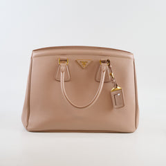 Prada Parabole Saffiano Tote Dusty Pink