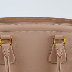 Prada Parabole Saffiano Tote Dusty Pink