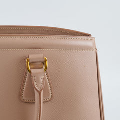Prada Parabole Saffiano Tote Dusty Pink