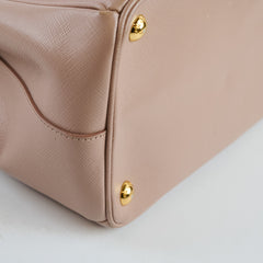 Prada Parabole Saffiano Tote Dusty Pink