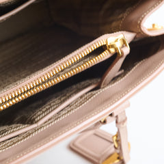 Prada Parabole Saffiano Tote Dusty Pink