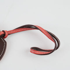 Hermès Paddock Fer A Cheval Horse Shoe Charm Evergrain Rouge Grenat/Ebene