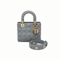 Christian Dior Small ABC Lady Dior Grey