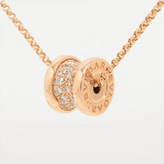 34605 Bvlgari B.Zero 1 Mini Pavé Diamond Pink Gold Necklace photo 2