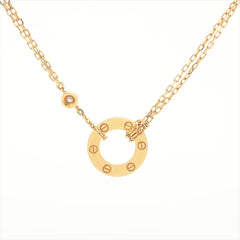 34606 Cartier Love Pendant 2 Diamond Yellow Gold Necklace photo 2