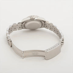 34610 Rolex 26mm DateJust Stainless Steel 18k white gold with Diamonds White Face Watch photo 4