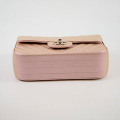 Chanel 17B Mini Rectangular Chevron Rose Gold