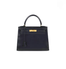 Hermes Kelly 28 Box Calf Black - Z Circle Stamp 1996