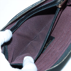 Chanel Quilted Caviar Long Wallet Clutch with Chain Black