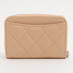Chanel Caviar Coin Card Holder Beige