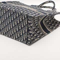 Christian Dior Large Navy Oblique Book Tote Bag