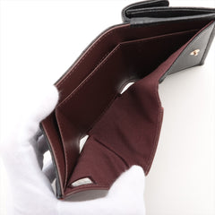 Chanel Tri-Fold Black Caviar Compact Wallet