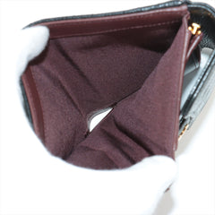 Chanel Black Caviar Compact Wallet