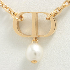 Christian Dior CD Logo with Pearl Necklace Costume Jewellery