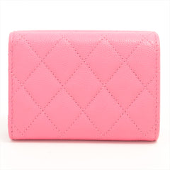 Chanel Pink Caviar Compact Wallet