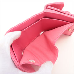 Chanel Pink Caviar Compact Wallet