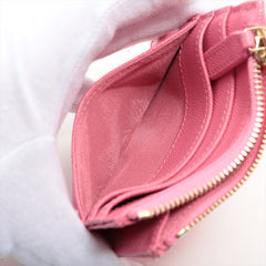 Chanel Pink Caviar Card Holder