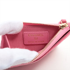 Chanel Pink Caviar Card Holder