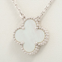 Van Cleef & Arpels white gold Vintage Alhambra White Mother Of Pearl Necklace 2021