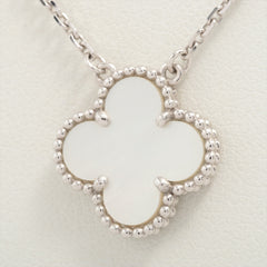 Van Cleef & Arpels white gold Vintage Alhambra White Mother Of Pearl Necklace 2021