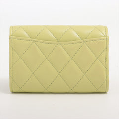 Chanel Lambskin 4 Ring Light Green Keyholder Microchipped