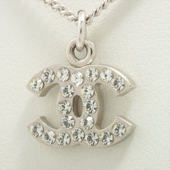 Chanel CC Silver Rhinestone Necklace (Costume Jewellery)