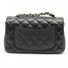 Chanel Mini Rectangular Black Caviar Crossbody Bag