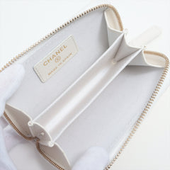 Chanel Caviar Coin case White