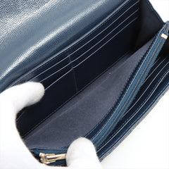ITEM 2 - Chanel Long Wallet Flap Navy Caviar
