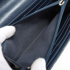 ITEM 2 - Chanel Long Wallet Flap Navy Caviar