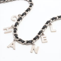 Chanel Logo Chain Black Belt 98cm