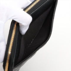 Chanel Long Quilted Caviar Black Wallet
