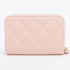 Chanel Quilted Coin Purse Wallet Pink