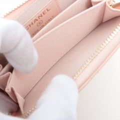 Chanel Quilted Coin Purse Wallet Pink